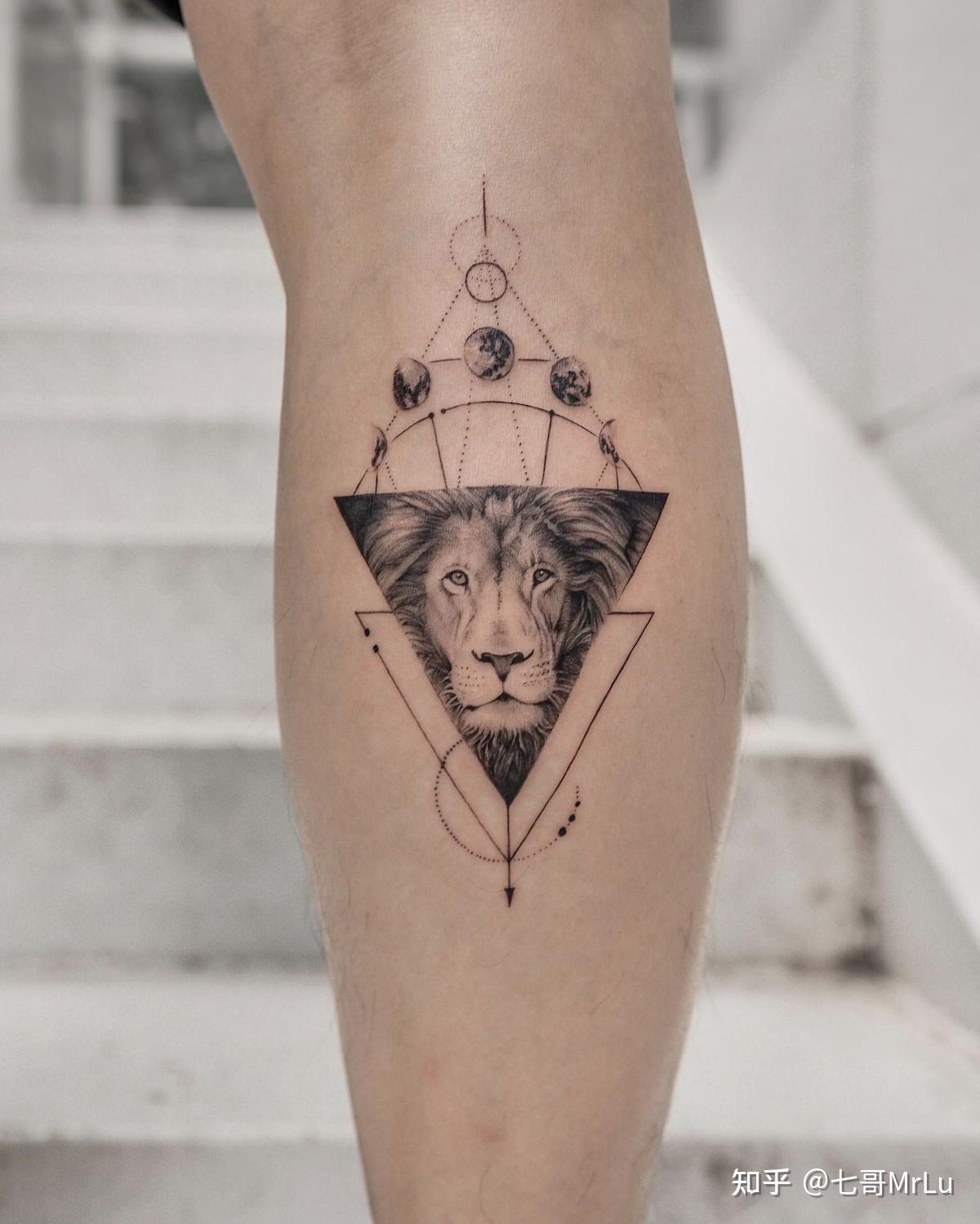 代表勇气的艺术符号我才明白每个男人心中都有一个狮子王七哥纹身分享