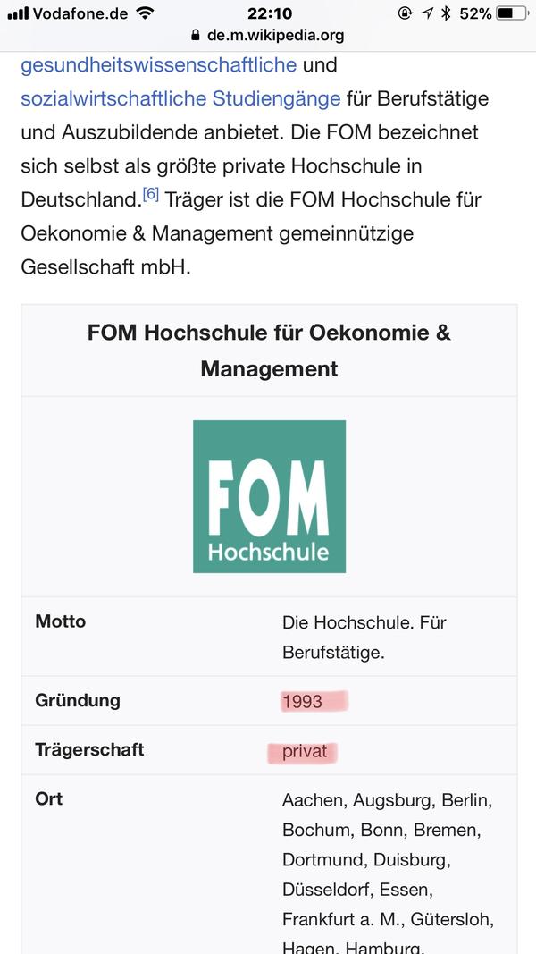 考德国fom的研究生怎么样?