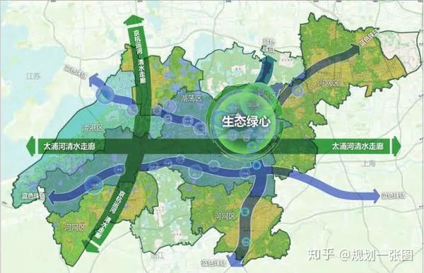 长三角生态绿色一体化发展示范区生态空间格局示意图(来源:示范区总体