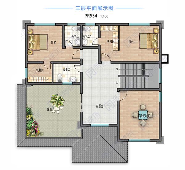 湖南衡阳150平农村三层房屋设计图|全套房子设计图平面图-派睿建筑