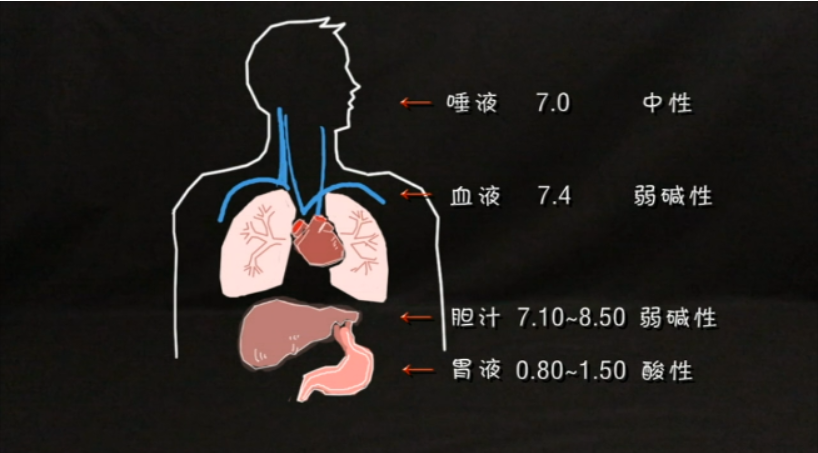 而胃液的ph则在1左右,具有极强的酸性.