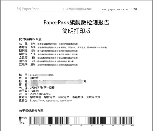 上:paperpass 下:知网