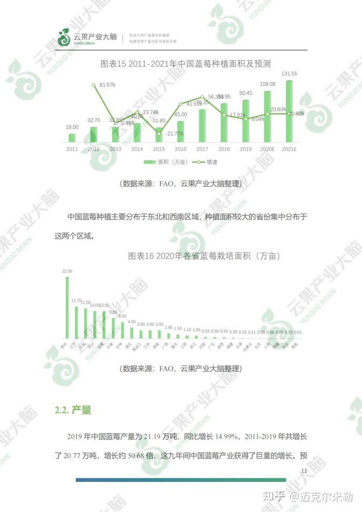 2021年中国蓝莓产业分析报告附下载