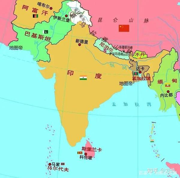 按照地理区域划分亚洲分为哪几部分?除了东亚,中国还?