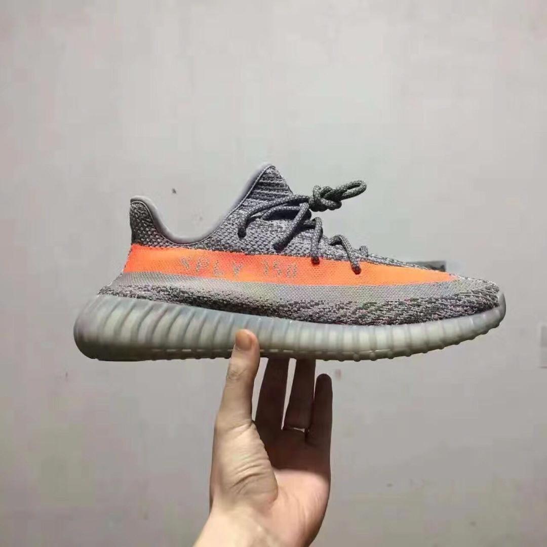 椰子350v2 灰橘配色