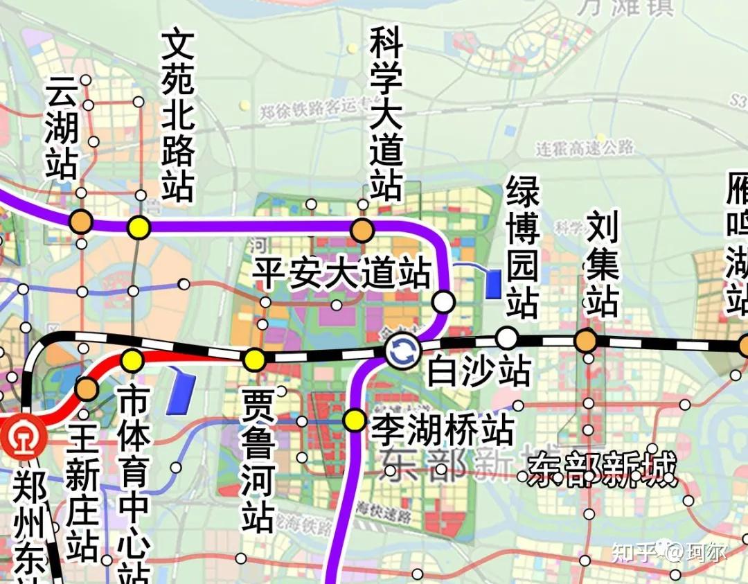 白沙组团科学谷轨道交通,结合日前《郑州市城市轨道交通线网规划(2020