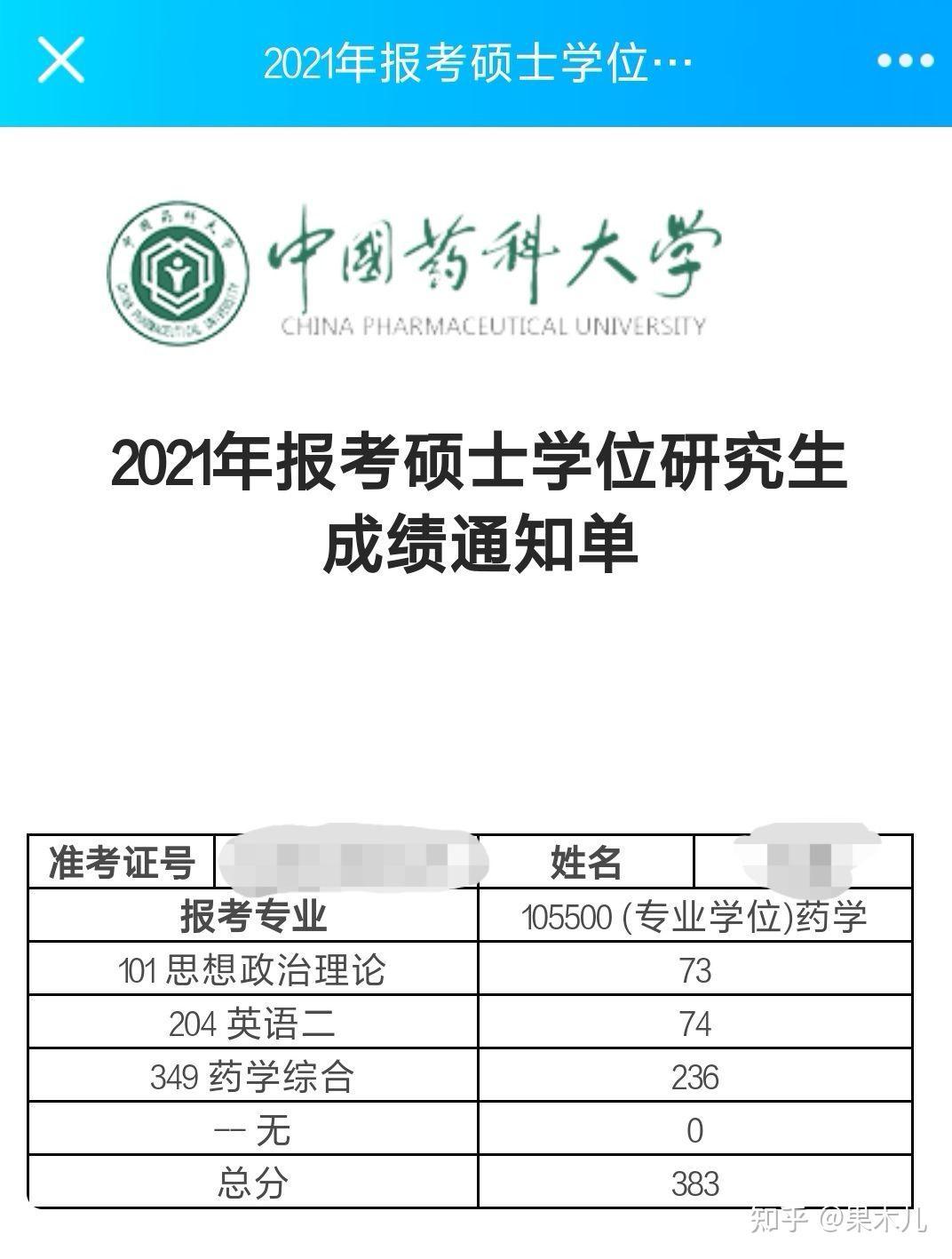 中国药科大学349考研经验药学专业学位药学专硕心路历程