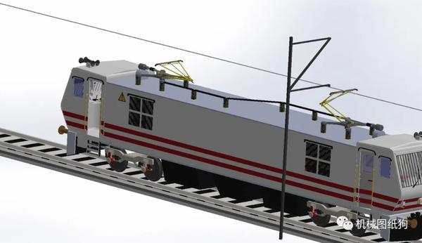 【其他车型】wap-5电力机车火车模型3d图纸 solidworks设计