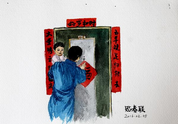 三年,数十张水彩画,伴我们共成长