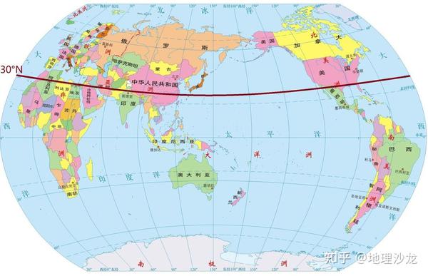 神秘的"北纬30度"纬线,经过了哪些地理事物?