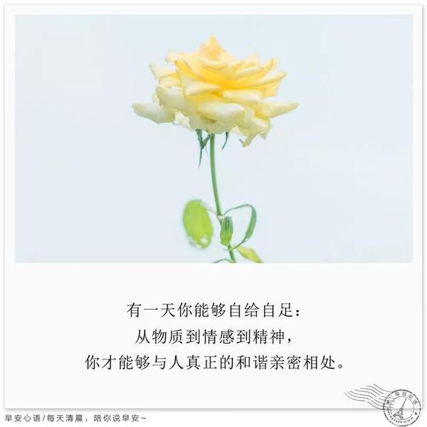 每日励志早安心语 早安励志图片带字唯美
