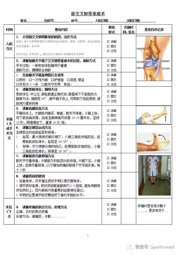 前交叉韧带重建术后康复(1)