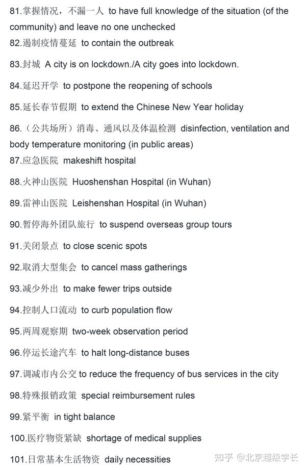 新冠病毒,健康,机构,相关英文词汇~备考必备