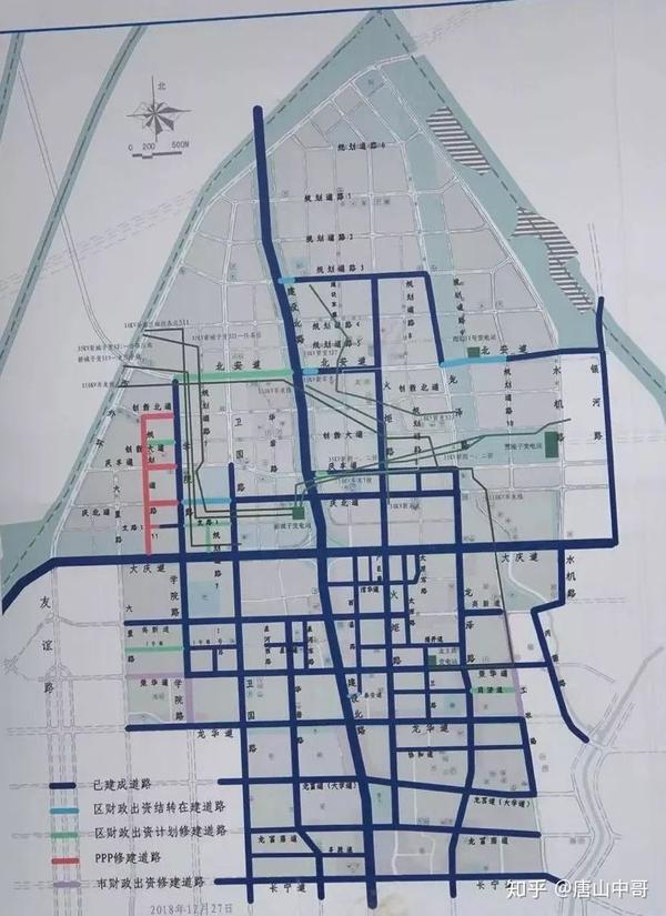 这就是路北区和高新区的分界线,以上述道路以北的区域属于高新区,上述