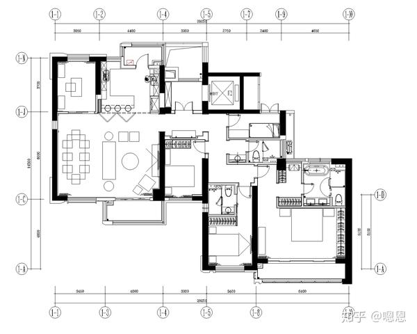 小区:华发外滩首府面积:240平米风格:轻奢风 户型:四室两厅一厨三卫