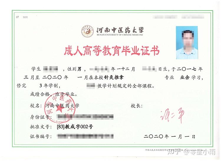 2021河南大学成教毕业证样本 zhuanlan.zhihu.com