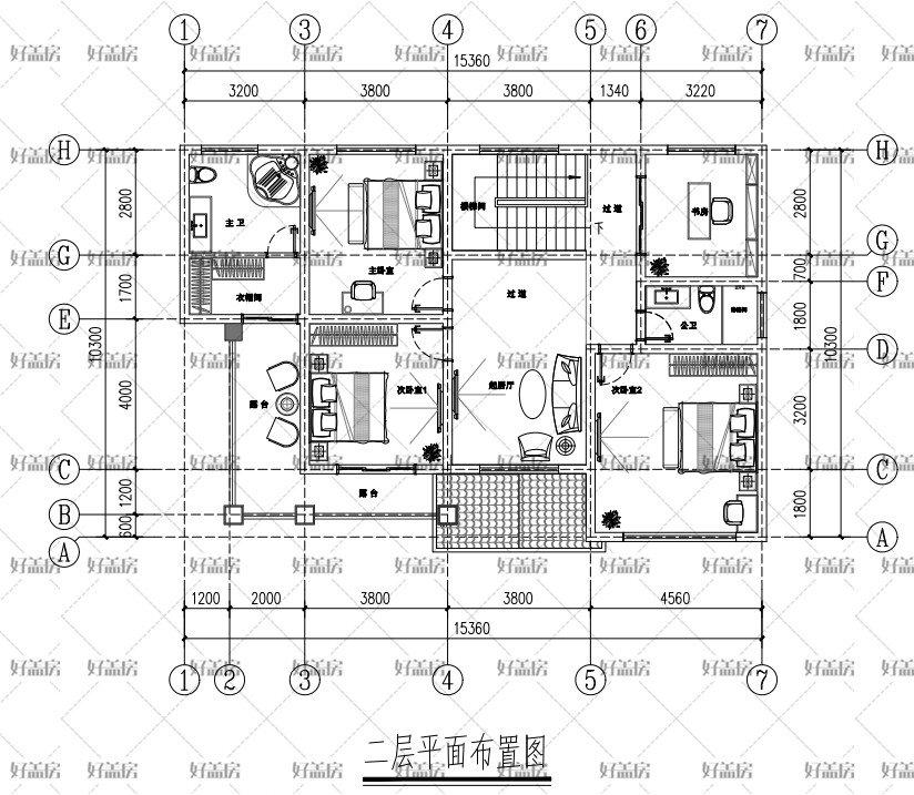 农村4间宽两层楼房