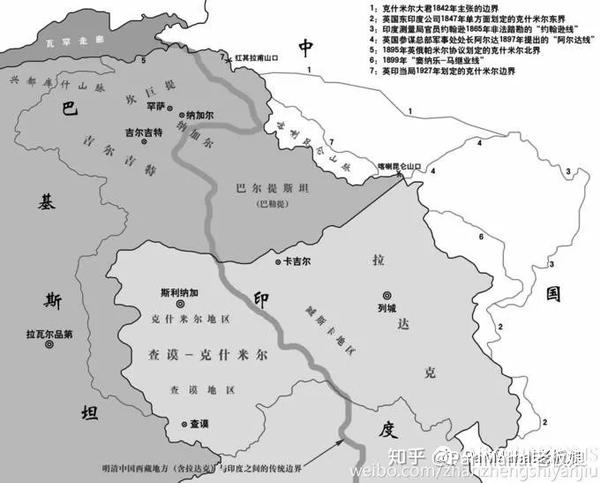 克什米尔&amp;拉达克区域地图