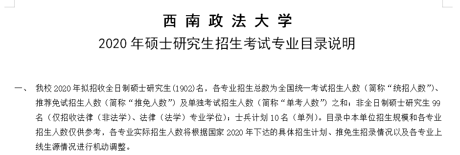 22考研西南政法大学法学考研分析