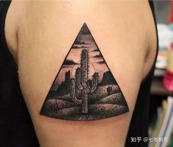 萍乡纹身丨纹身图片 几何三角形