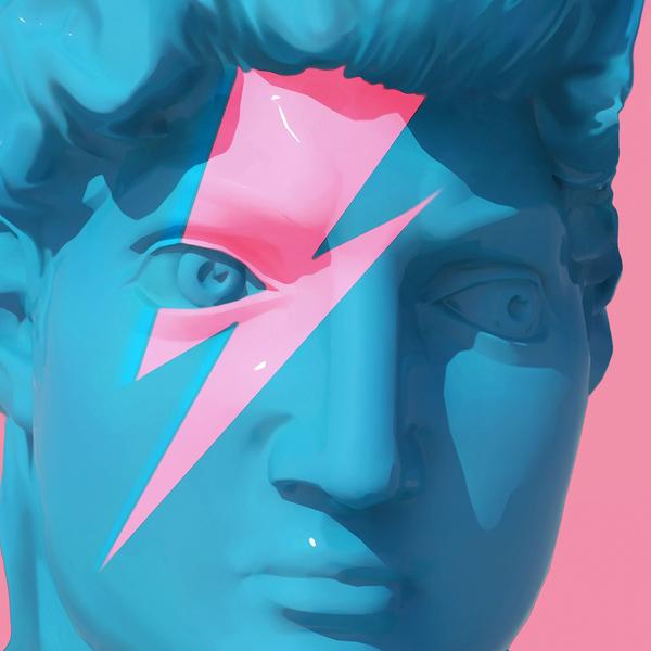 davidbowie闪电妆,davidbowie闪电 画上 david bowie 闪电妆的大卫