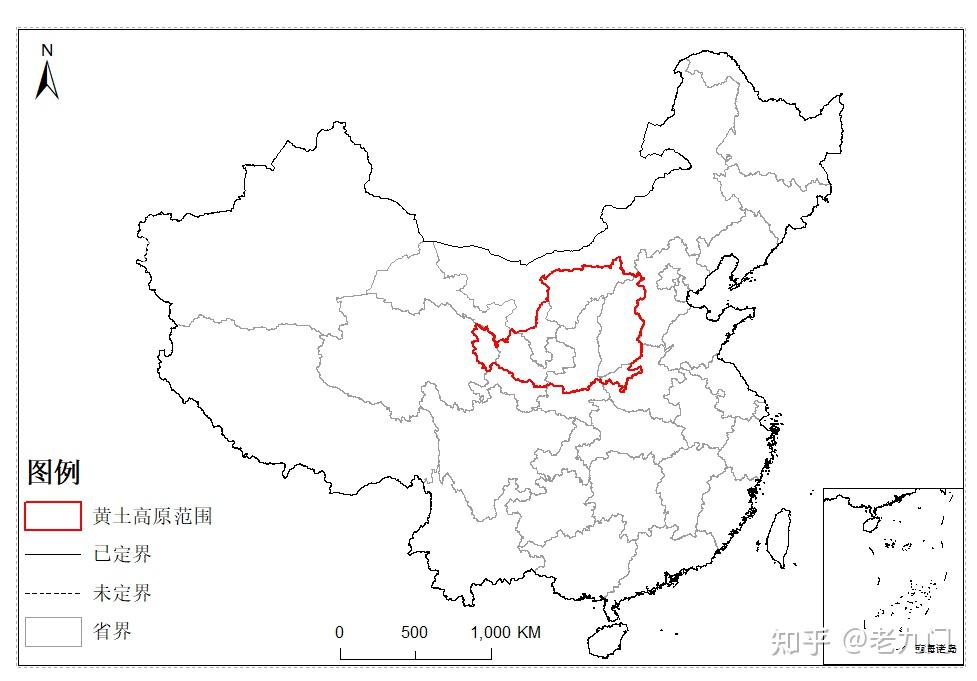 黄土高原空间范围