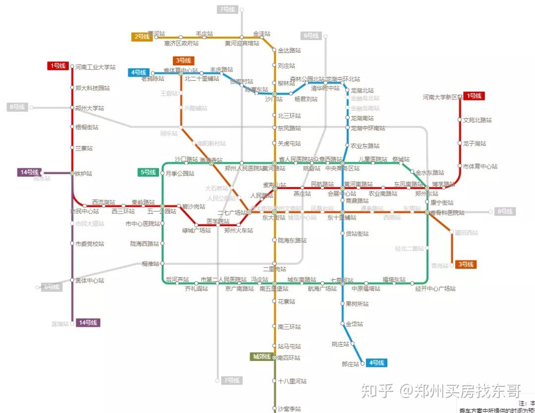 且不论具体的线路,大致到2025年,郑州地铁线路将形成以下的格局,灰色