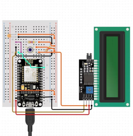 esp8266开发板原理图,esp826601s原理图 3-5v 微控制器:nodemcu esp8266 wi-fi iot 开发板 lcd:16x2 字母数字