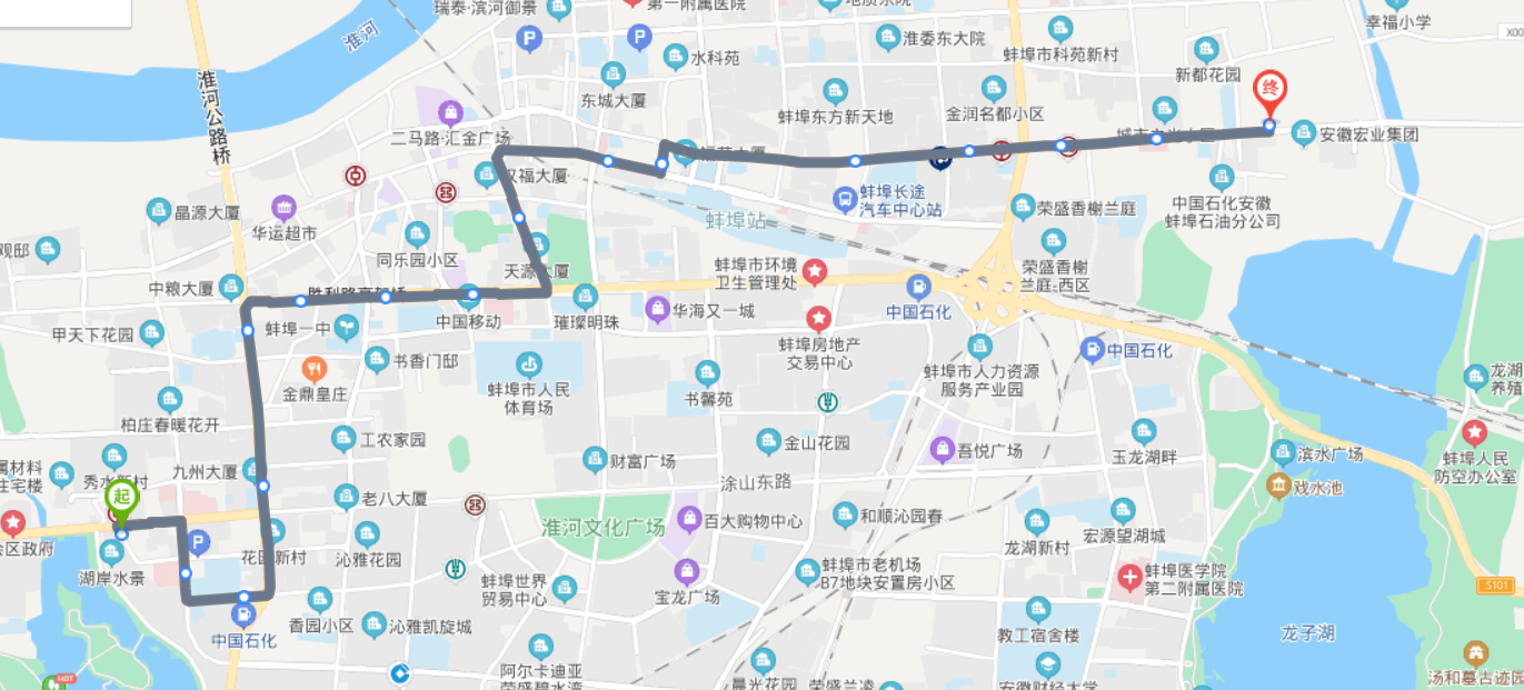 安徽蚌埠火车站途经公交车路线:101路;104路;109路;110路;112路;115路