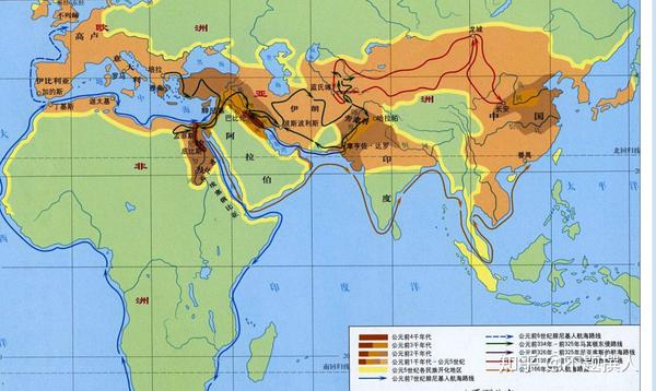 古代文明分布图