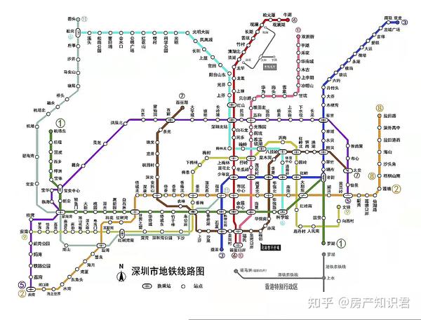 深圳市城际轨道交通线网图(远景2035 /规划2025 /已开通运营版)