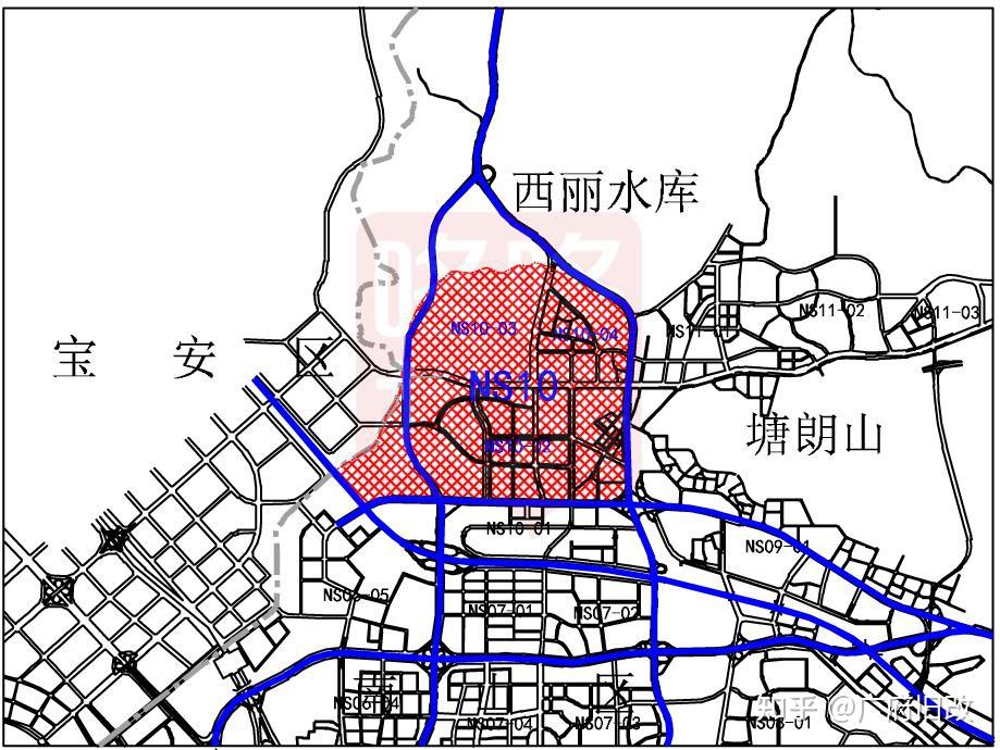 重磅深圳西丽中心区总规划图公布定位南山北重要服务中心