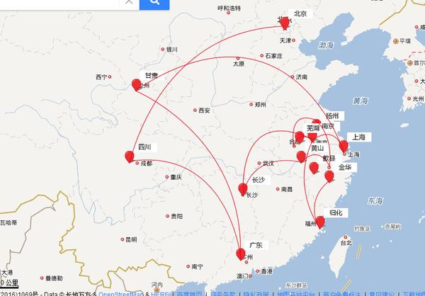 把王维李可染等名家的一生足迹做成了地图古会玩