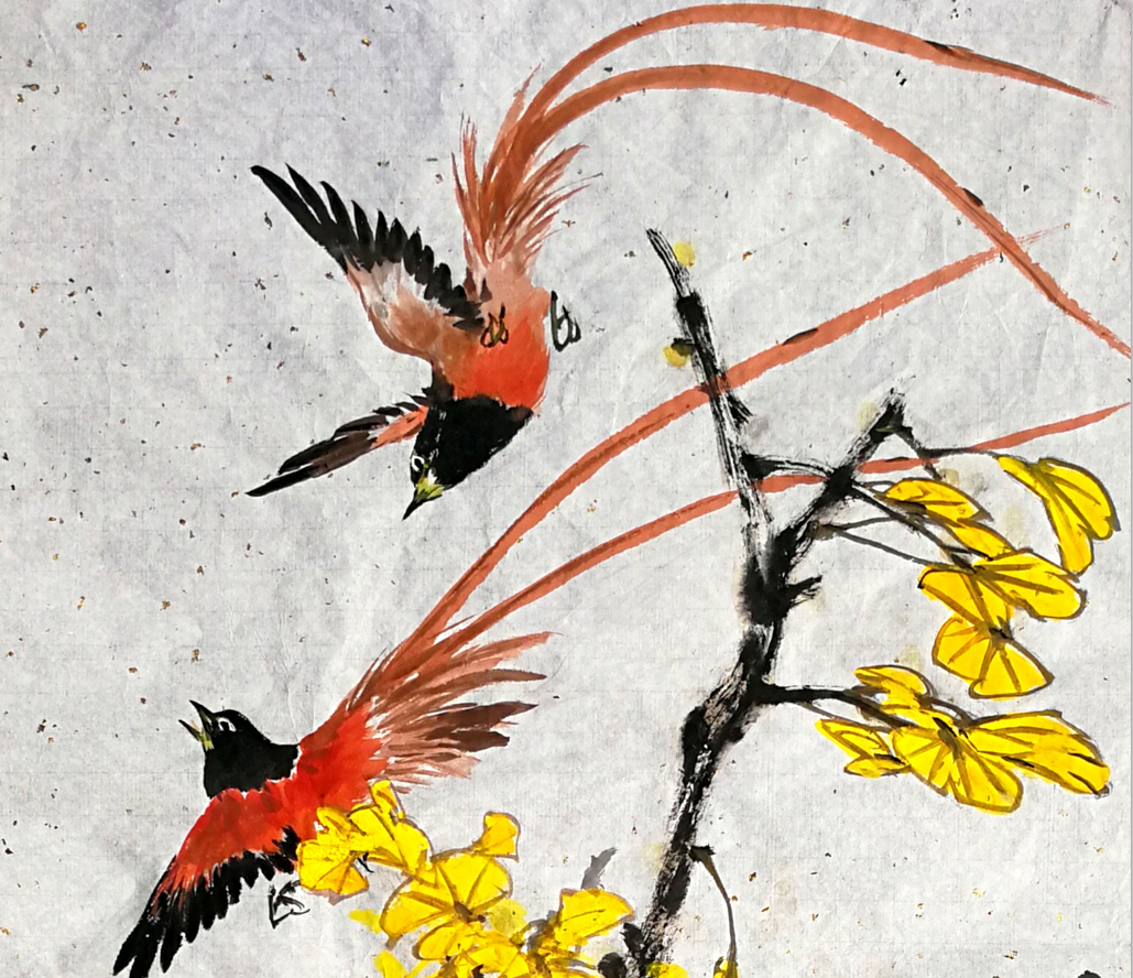一日一画名家名作赏析之忆君银杏画第三篇