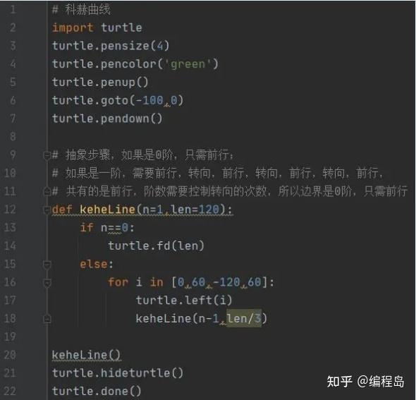 python科普篇——科赫雪花(科赫曲线)绘制