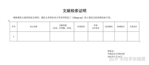 以上为简单的文献检索证明单 不同的需要,开的检索证明不同.