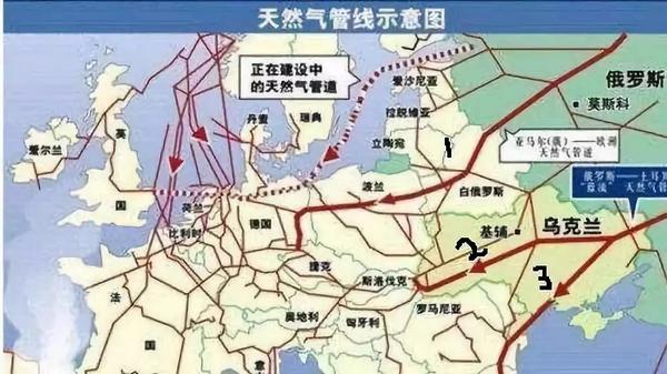 北溪二号"是一条从俄罗斯到德国的天然气运输管道,全长1224公里,通过