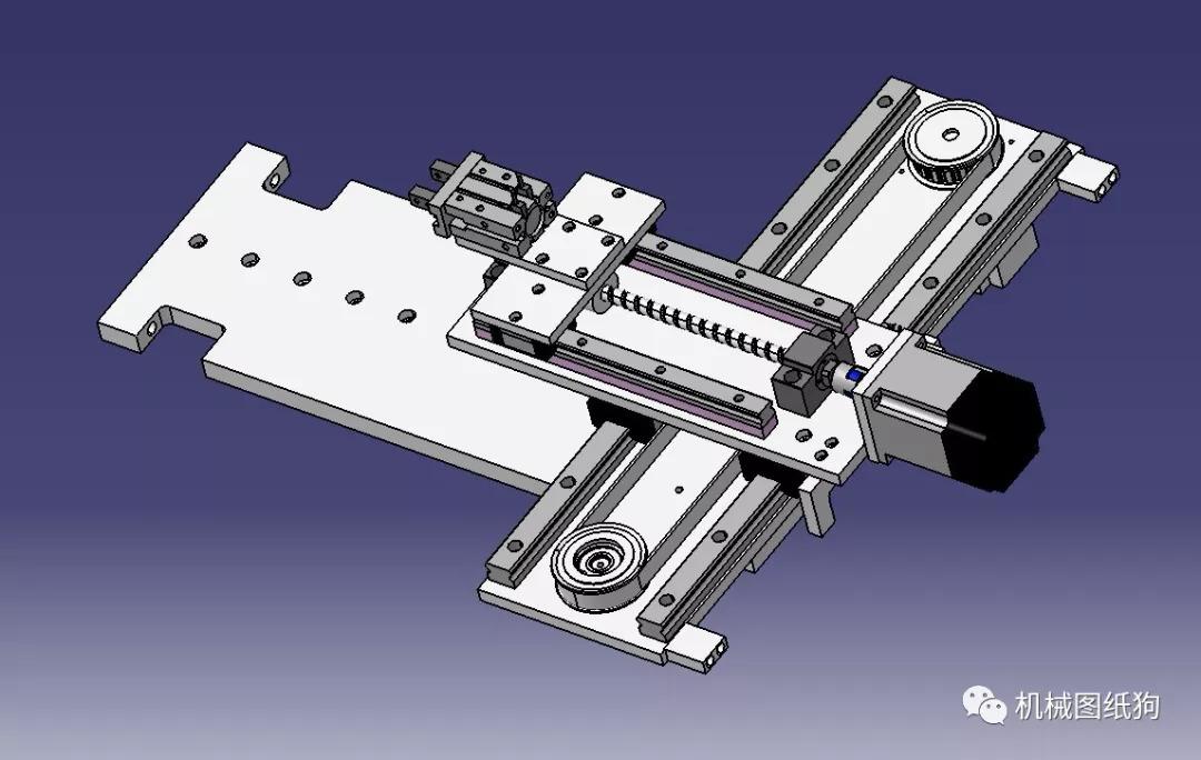 工程机械 2轴二坐标拾放机械手3d模型图纸 step格式