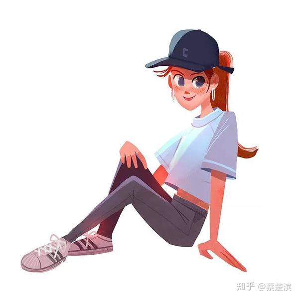 一组简单的生活日常人物插画!