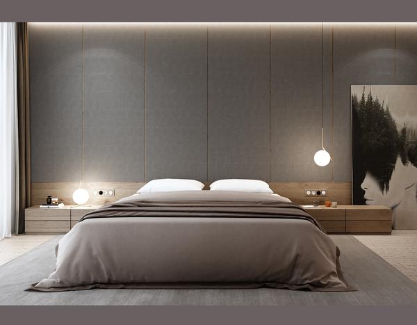 卧室篇|设计感极强的床头造型背景⑥