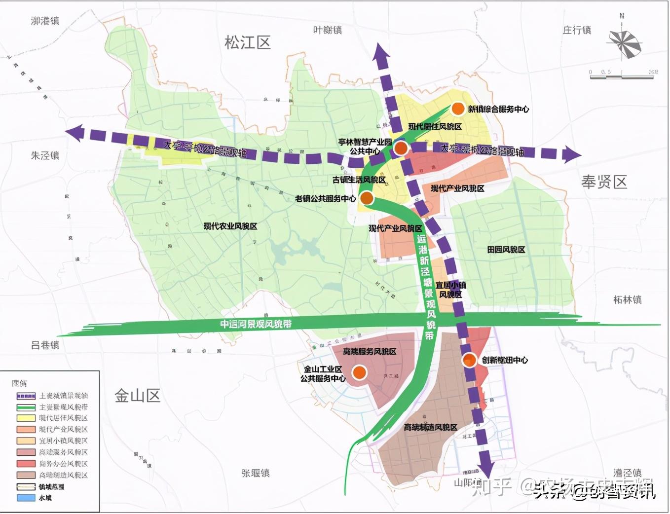 最新金山区亭林镇含金山工业区总体规划新增市域南枫线