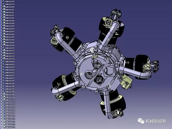 发动机电机М-11l五缸星型发动机3d模型图纸 stp格式