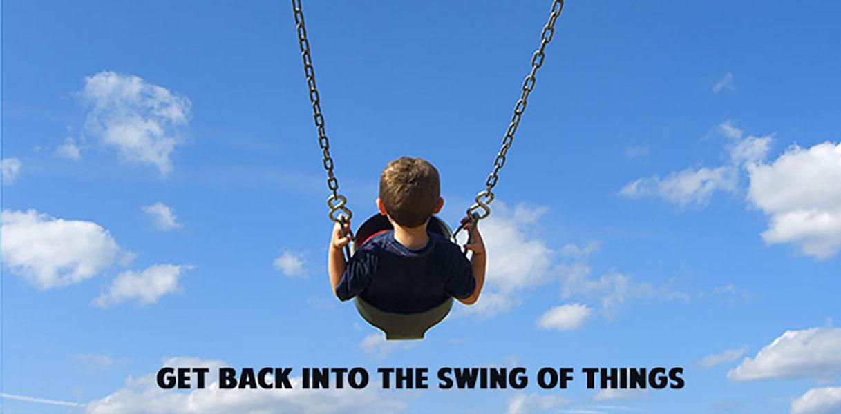 1分钟英语挑战:get (back) to the swing of 是什么意思?