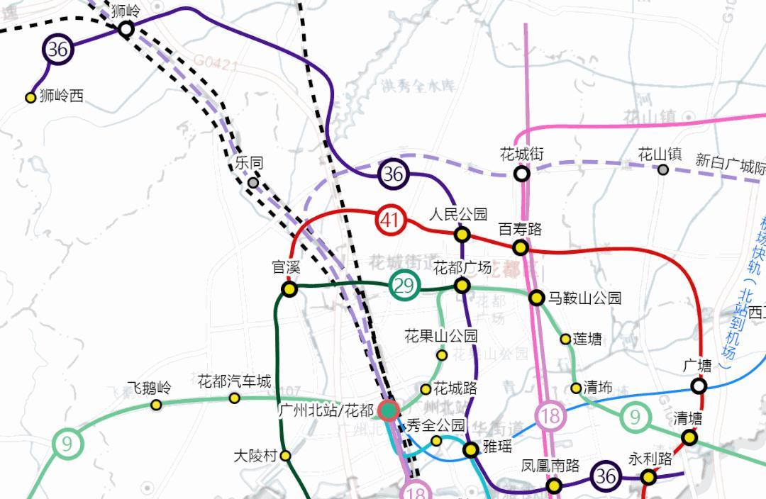 5年内花都新增7地铁含广州1824号线半小时往返中心区