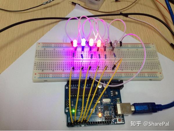 arduino:流水灯效果实验