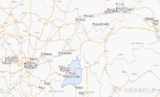 分段地图 大足石刻景点群