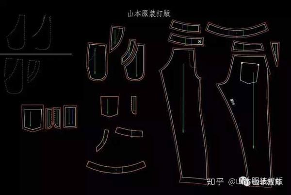 灯芯绒休闲女萝卜裤详细服装打版制图教程