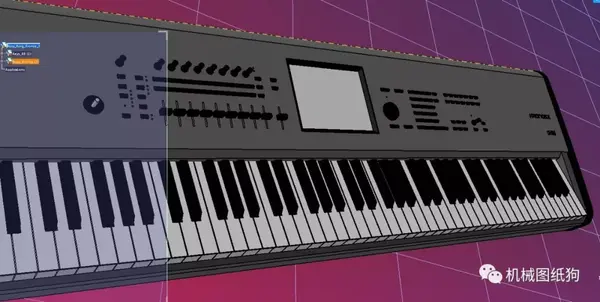 【生活艺术】korg kronos x键盘电子琴3d数模图纸 stp