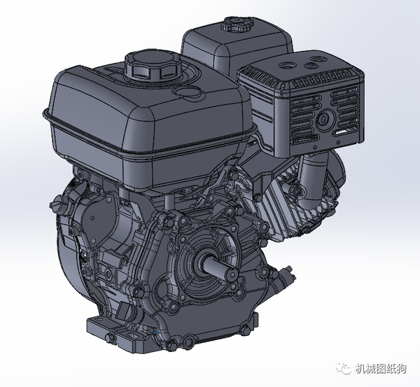 发动机电机本田gx270发动机模型3d图纸solidworks设计