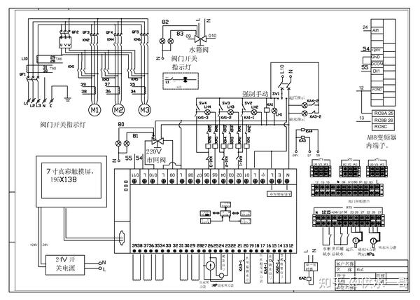 abb变频器恒压供水设备接线图控制柜装配